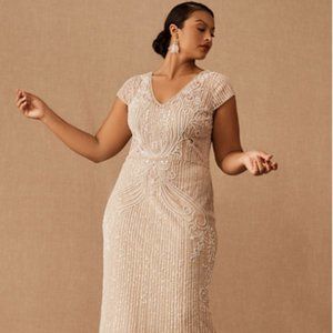 BHLDN Anthropologie Sanders Dress Beaded